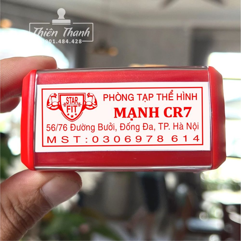 Con dấu vuông có logo