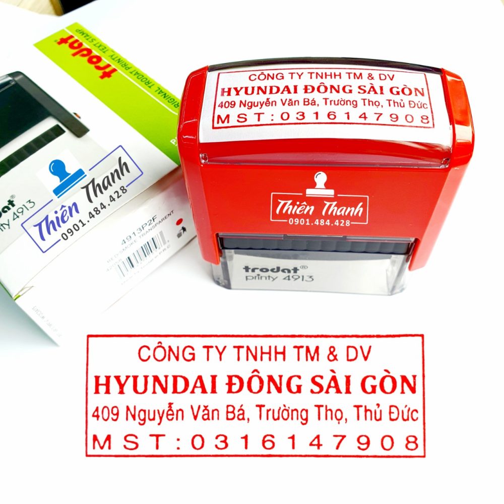 khắc con dấu mst, con dấu vuông công ty